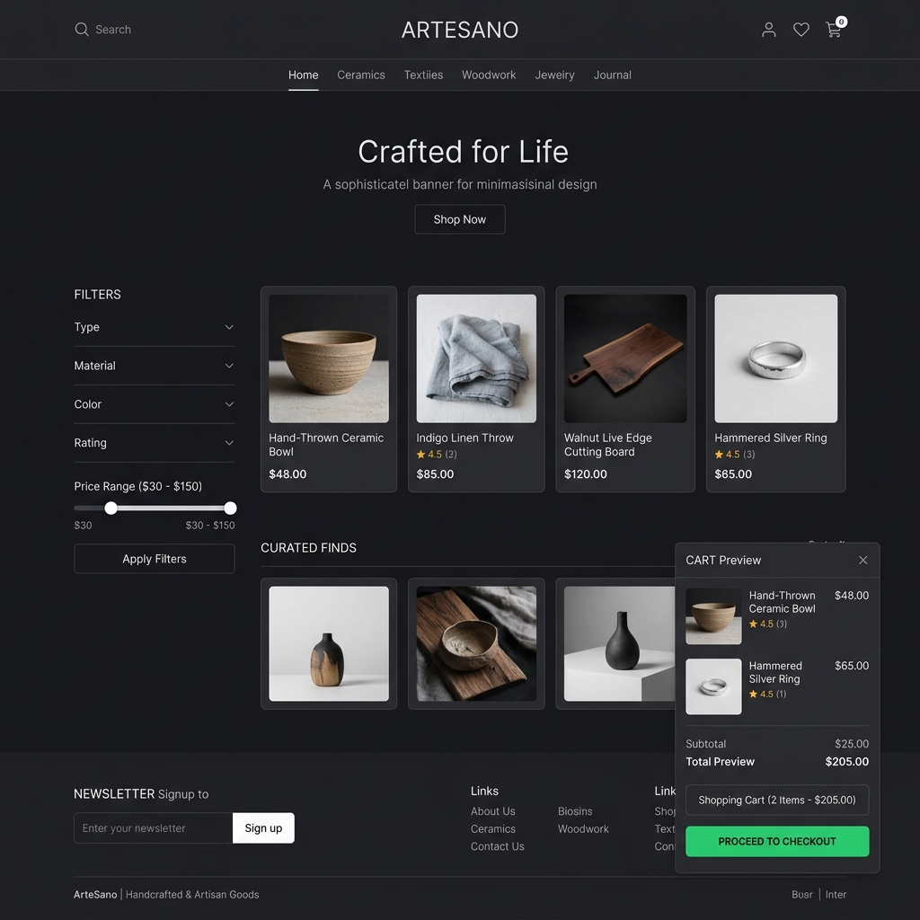 IwacuStore homepage layout mockup